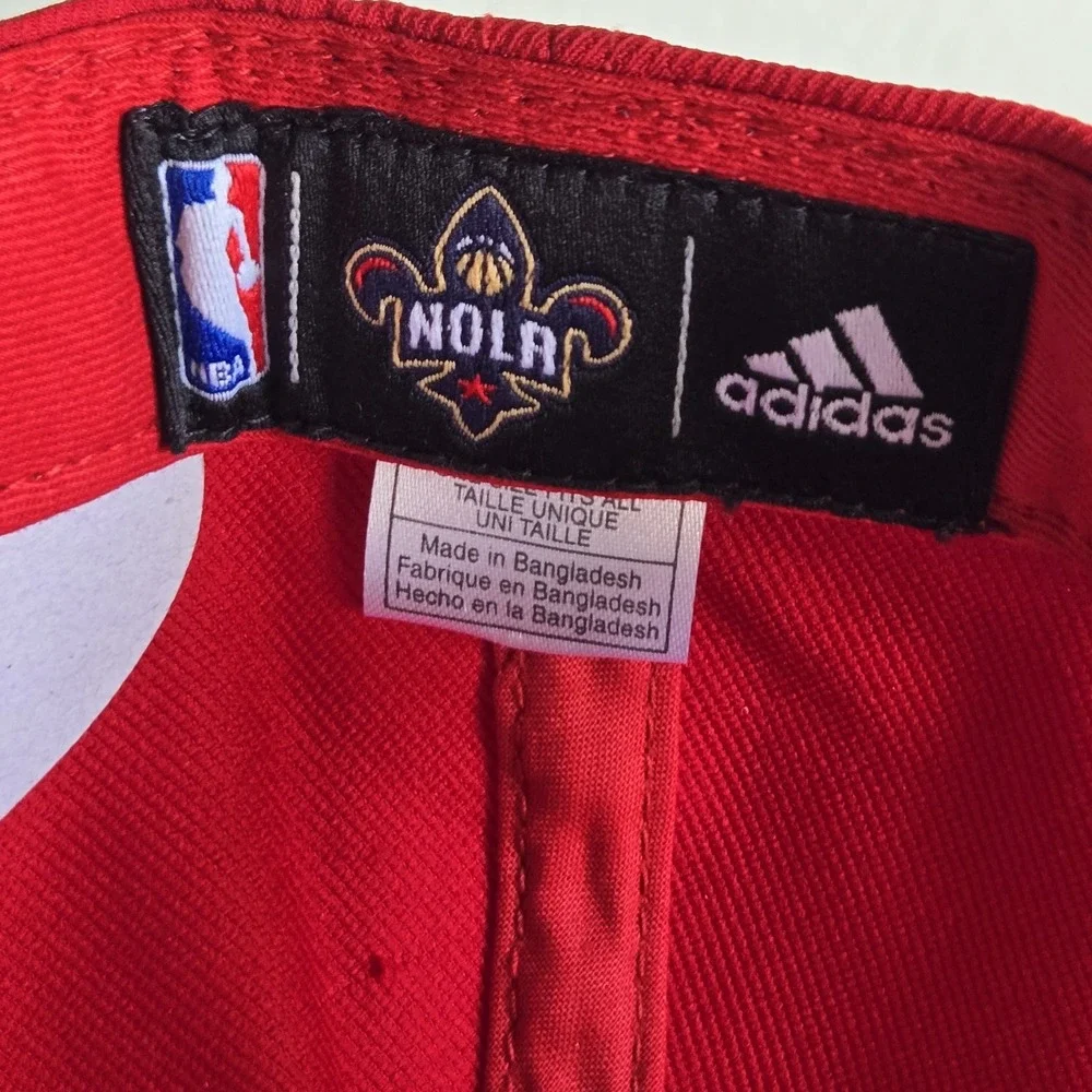 Adidas New Orleans 2017 NBA All Star Game SnapBack Hat Red Basketball Pelicans‎